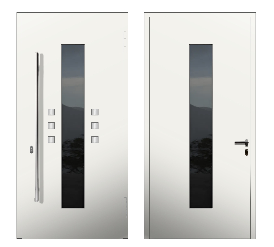 Входные двери премиум класса: Дверь Ax-122 S2 Белый - фото