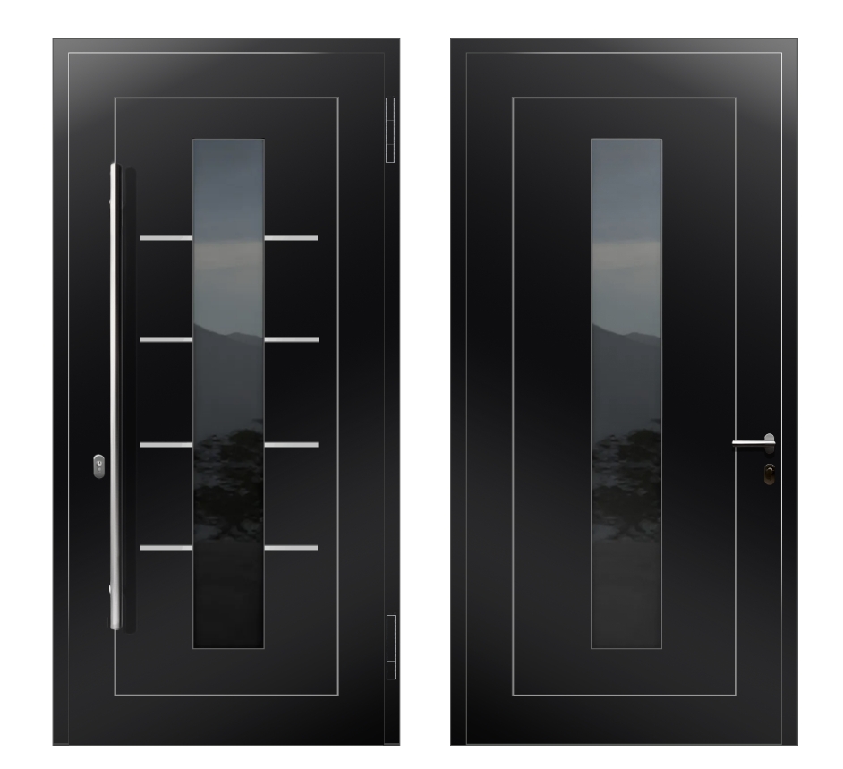 Для частного дома: Дверь Ax-121 S Черный - фото