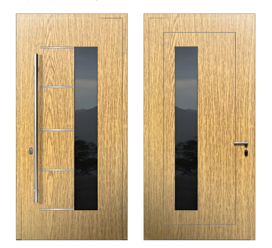 Входные двери под дерево: Дверь Ax-130R S1 Светлый дуб - фото