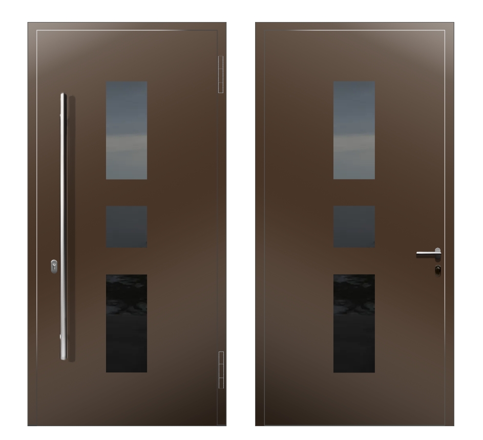 Входные двери премиум класса: Дверь C-050 S2 Коричневый - фото