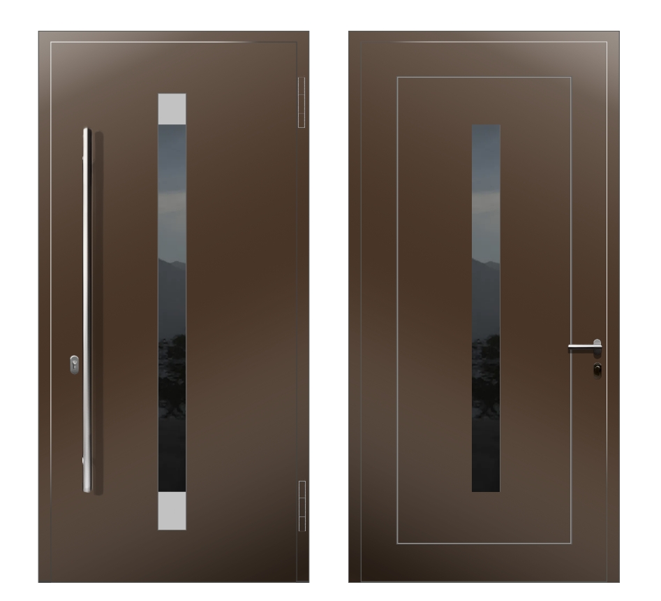 Коричневые входные двери: Дверь A-032 S1 Коричневый - фото