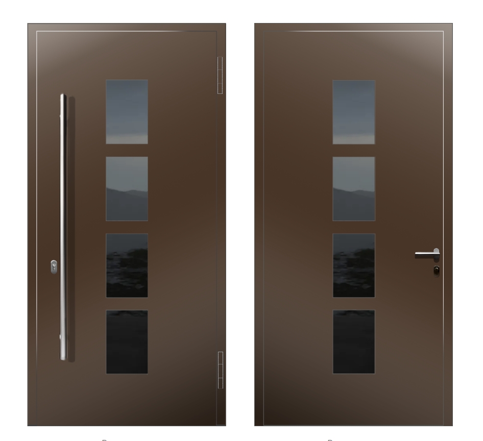 Теплые: Дверь D-200 S2 Коричневый - фото