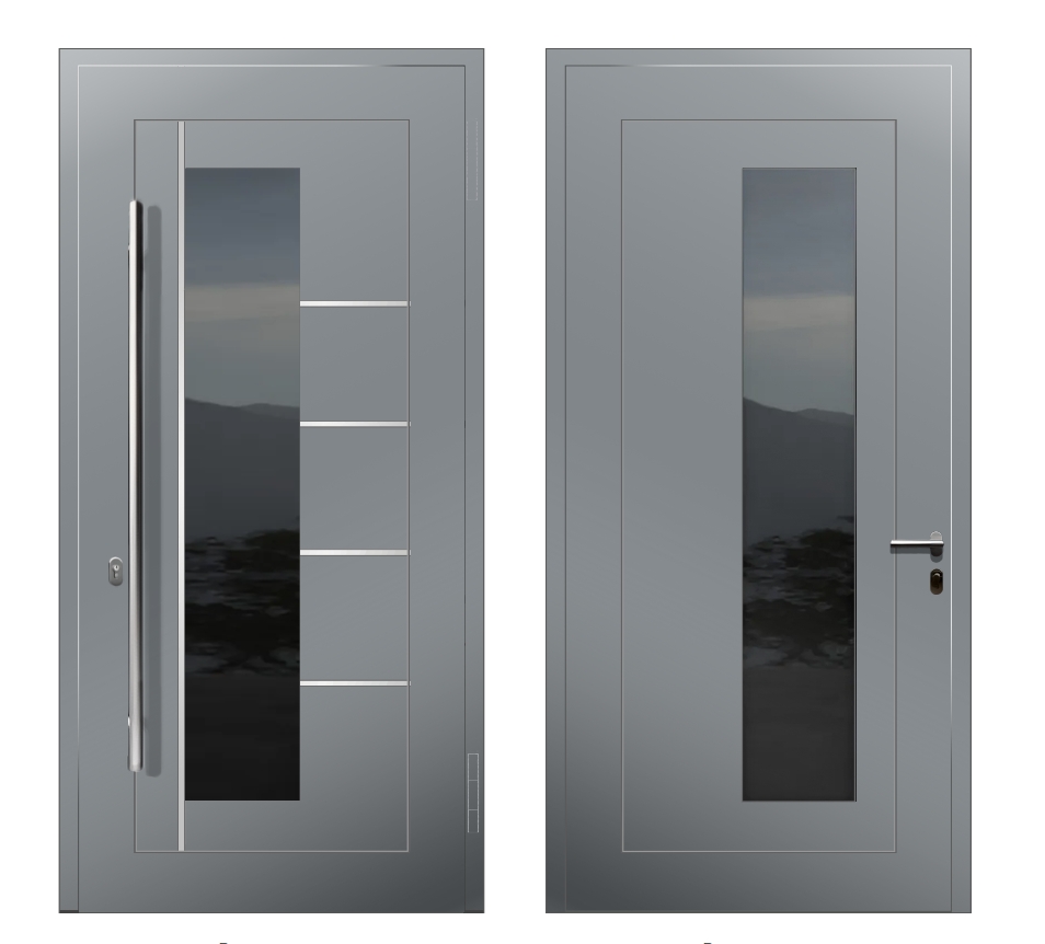 Для частного дома: Дверь K-5.1 S Серый - фото