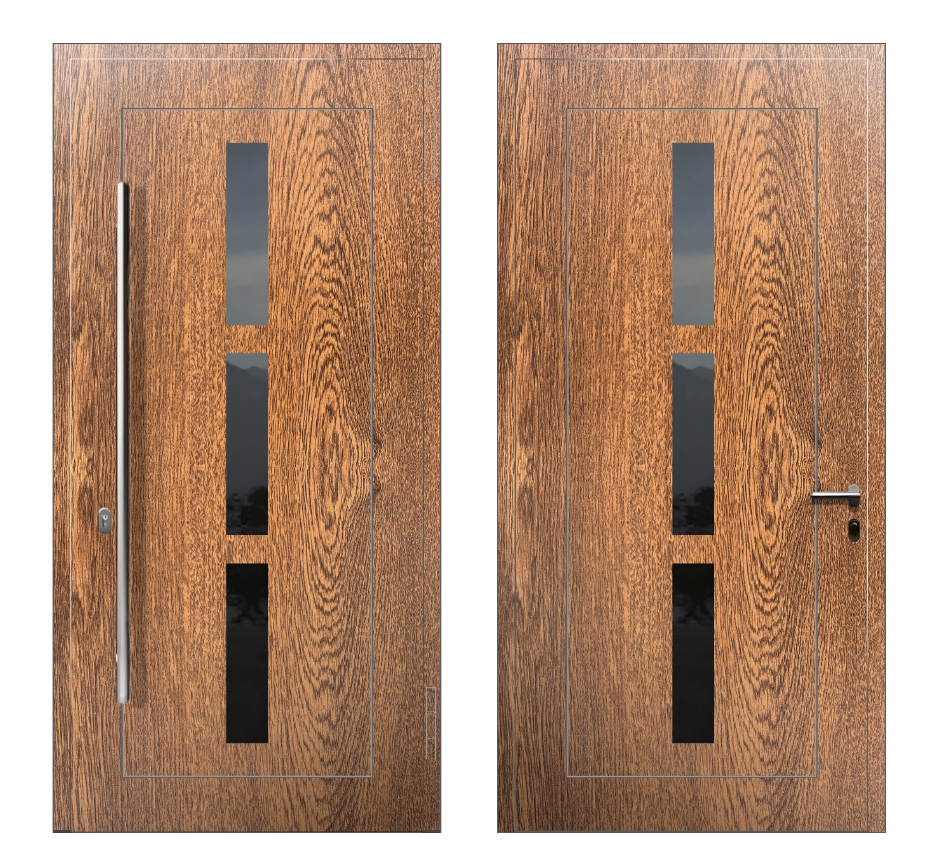 Входные двери под дерево: Дверь C-060 S Орех - фото